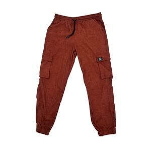 SHEIN Cargo Jogger Pants XL Brown Corduroy Look Classic Wear Pocket Casual Mens